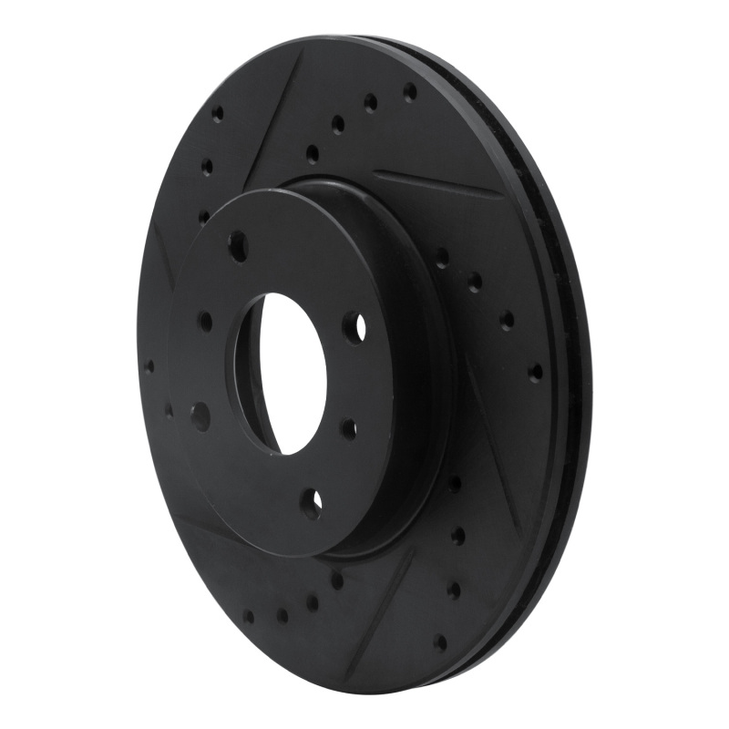 Infiniti G20 Brake Rotor (1) - Front Left - R1 Concepts - Drilled & Slotted - Black - `93-`06